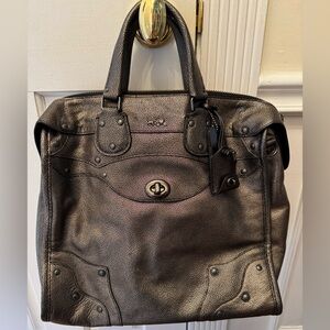 Coach Rhyder 33 Bronze Metallic Satchel